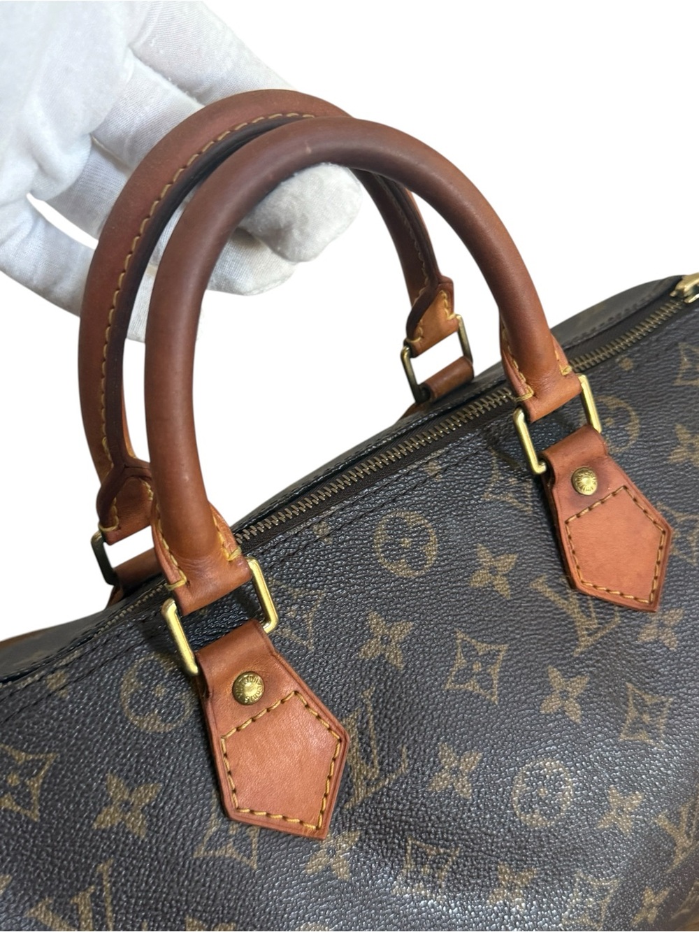 Authenticated Louis Vuitton Speedy 30 Vintage Monogram Bag! EUC! COA! - Picture 15 of 16